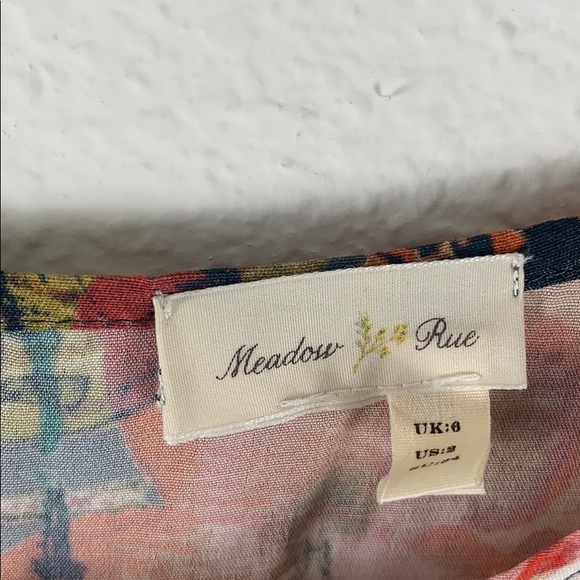 Anthropologie Meadow Rue Floral Peplum Mini Dress - Picture 5 of 9